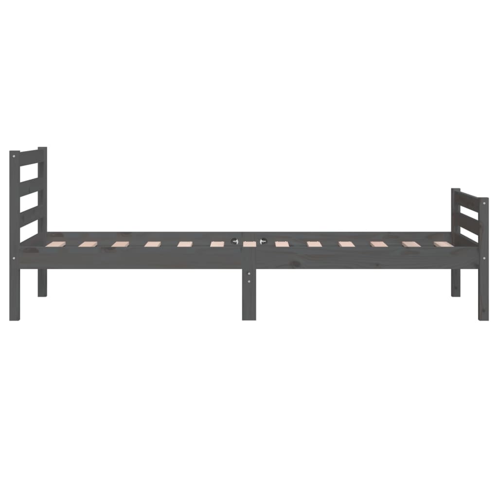 sengeramme 100x200 cm massivt træ grå