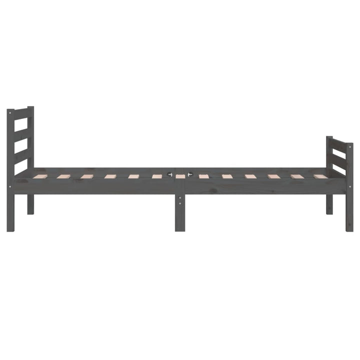 sengeramme 100x200 cm massivt træ grå