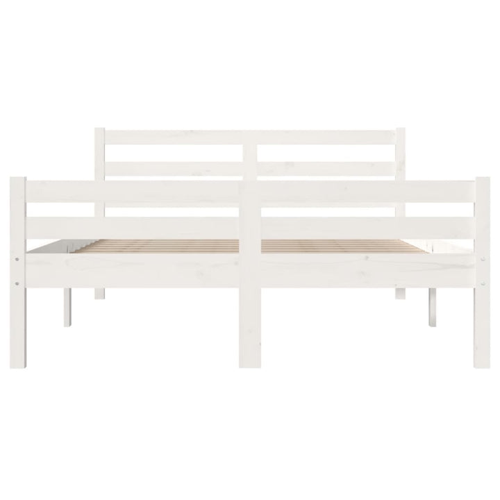 sengeramme 140x200 cm massivt træ hvid