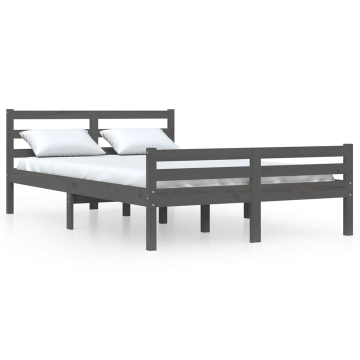 sengeramme 150x200 cm King Size massivt fyrretræ grå