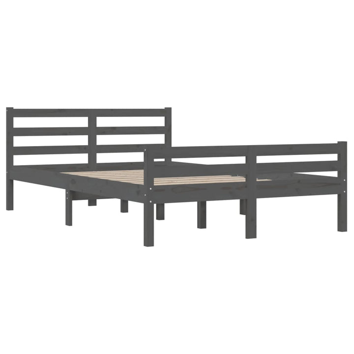 sengeramme 150x200 cm King Size massivt fyrretræ grå
