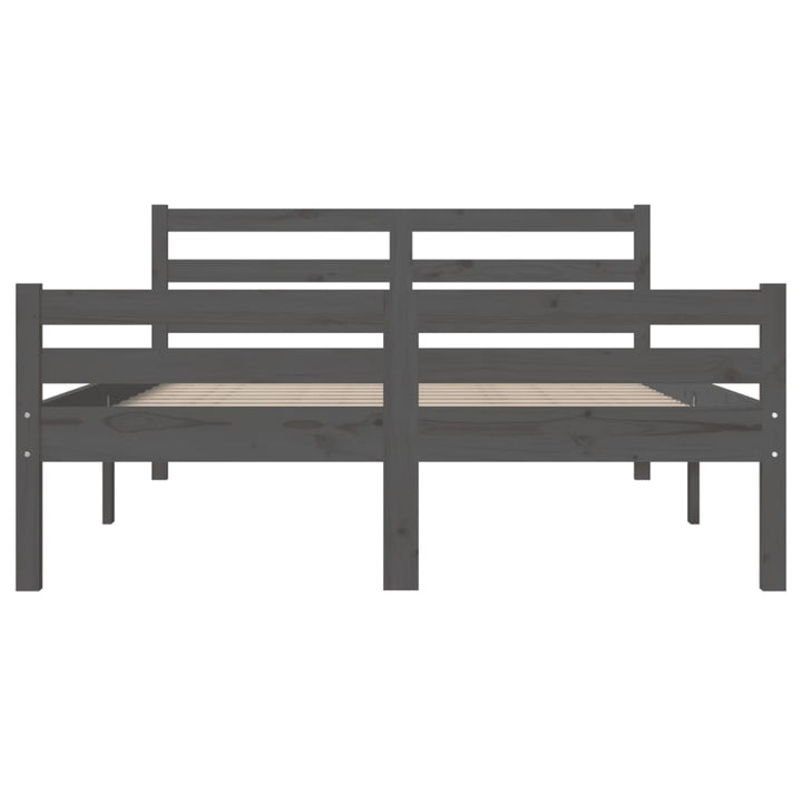 sengeramme 150x200 cm King Size massivt fyrretræ grå