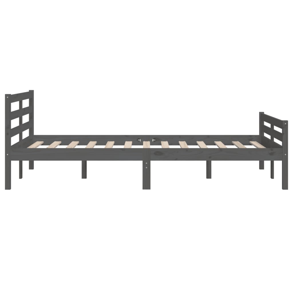 sengeramme 150x200 cm King Size massivt fyrretræ grå