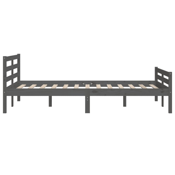 sengeramme 150x200 cm King Size massivt fyrretræ grå
