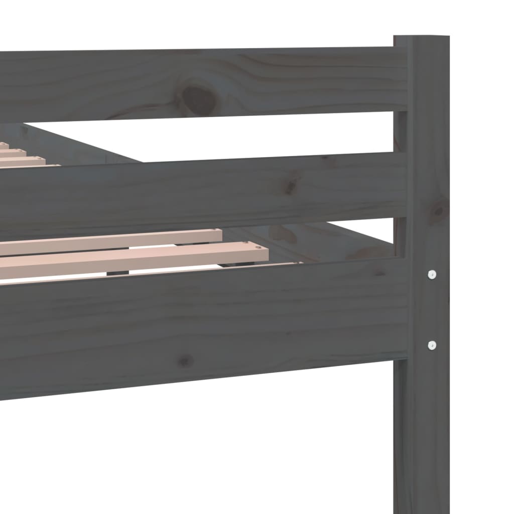 sengeramme 150x200 cm King Size massivt fyrretræ grå
