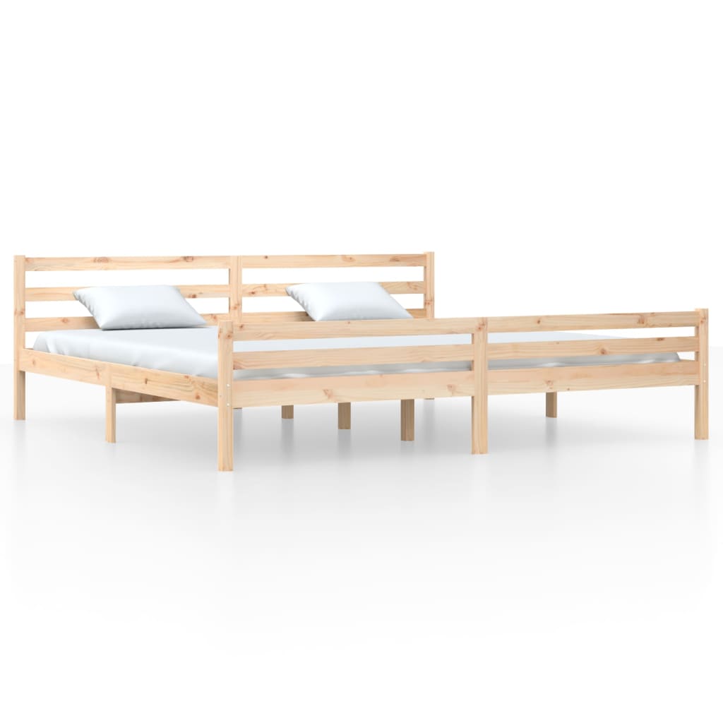 sengeramme uden madras 200x200 cm massivt træ