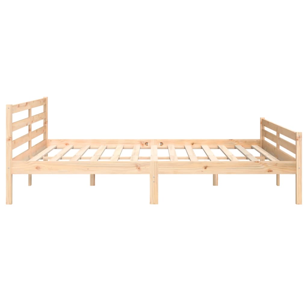 sengeramme uden madras 200x200 cm massivt træ