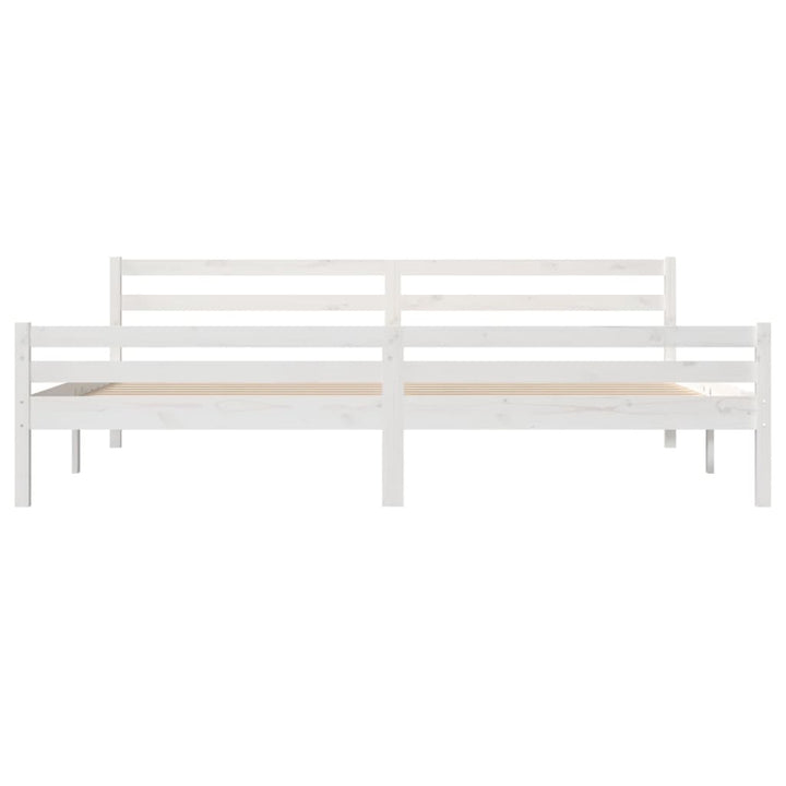 sengeramme 200x200 cm massivt træ hvid