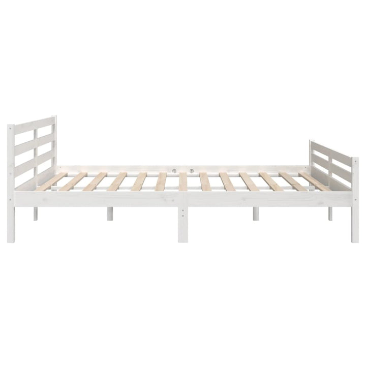 sengeramme 200x200 cm massivt træ hvid