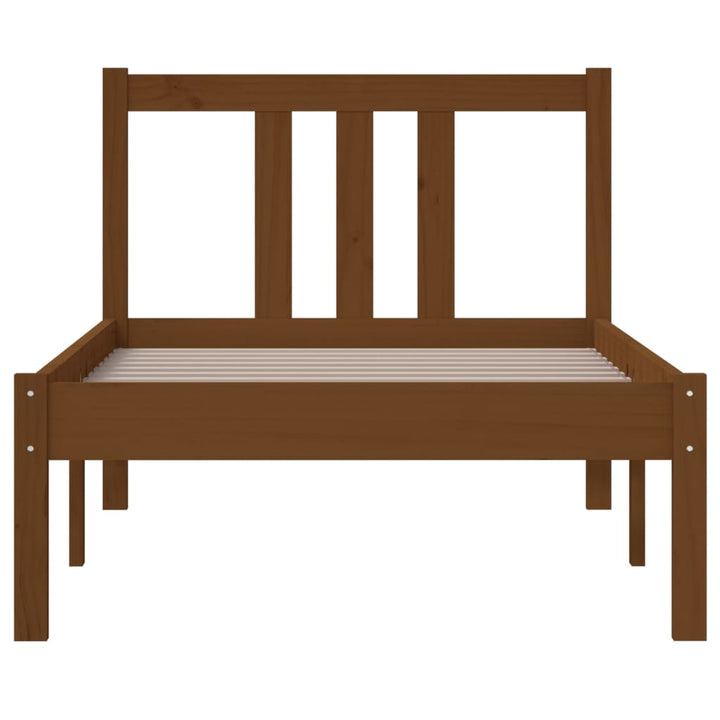 sengeramme 75x190 cm Small Single massivt træ gyldenbrun