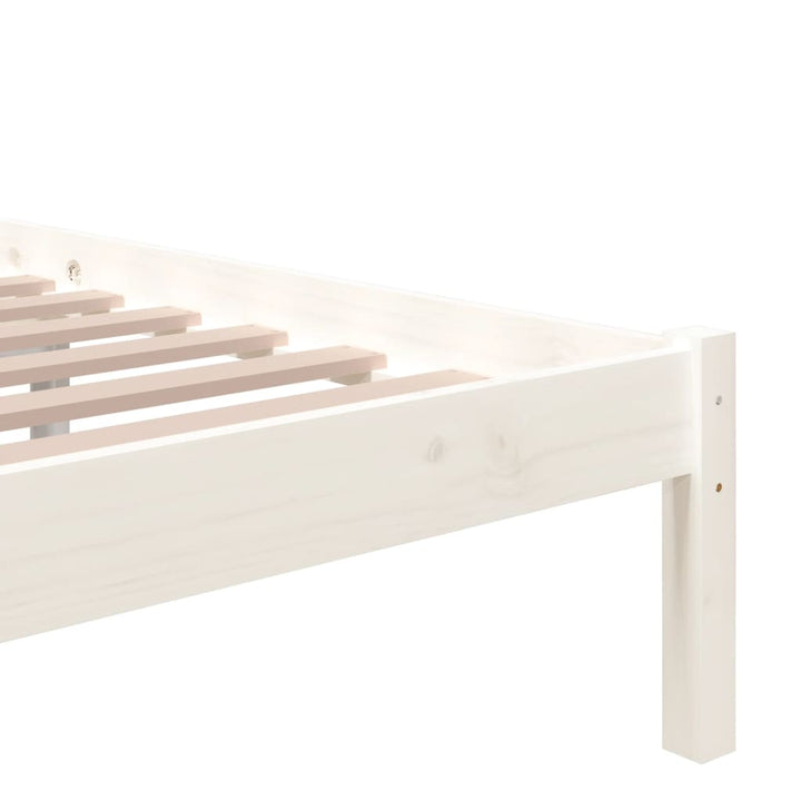 sengeramme 90x200 cm massivt fyrretræ hvid