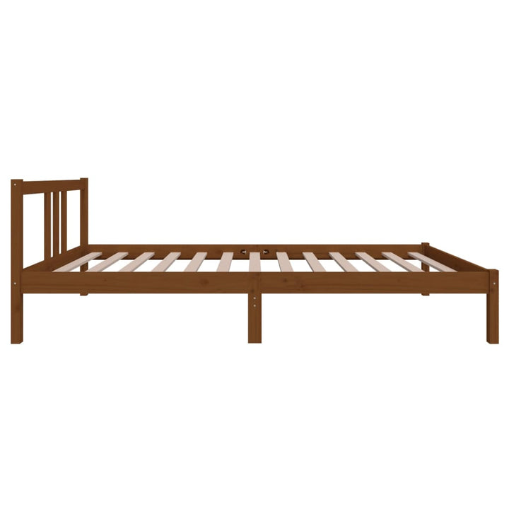 sengeramme 100x200 cm massivt træ gyldenbrun