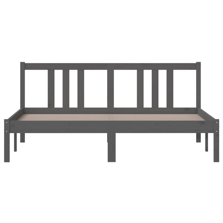 sengeramme 150x200 cm King Size massivt fyrretræ grå