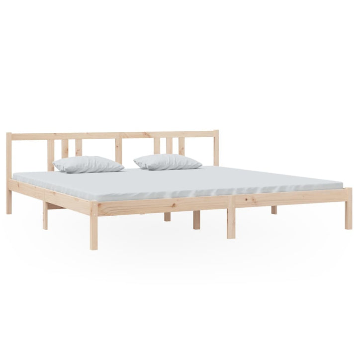 sengeramme uden madras 200x200 cm massivt træ