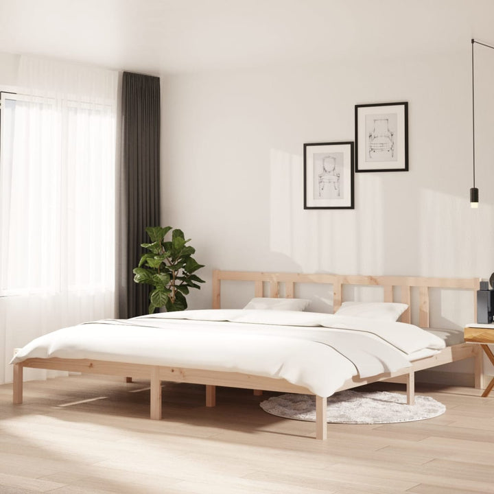 sengeramme uden madras 200x200 cm massivt træ