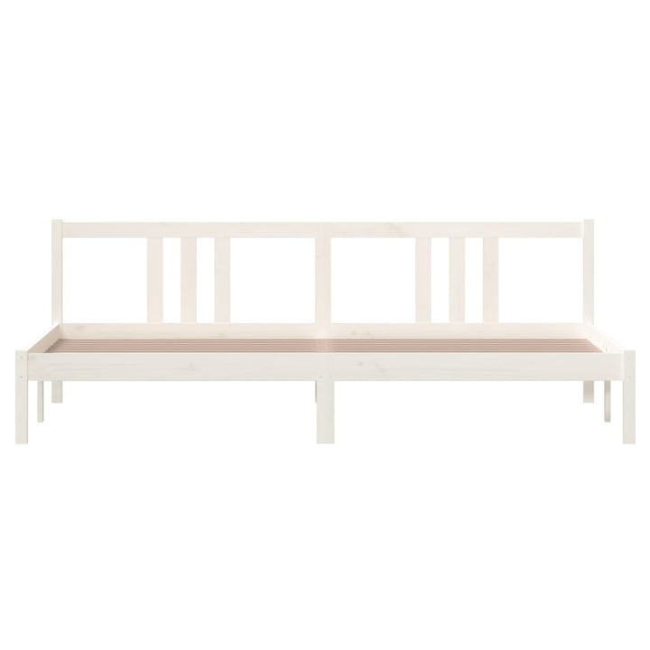 sengeramme 200x200 cm massivt træ hvid