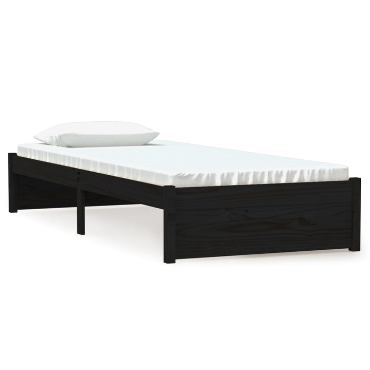 sengeramme 75x190 cm Small Single massivt træ sort