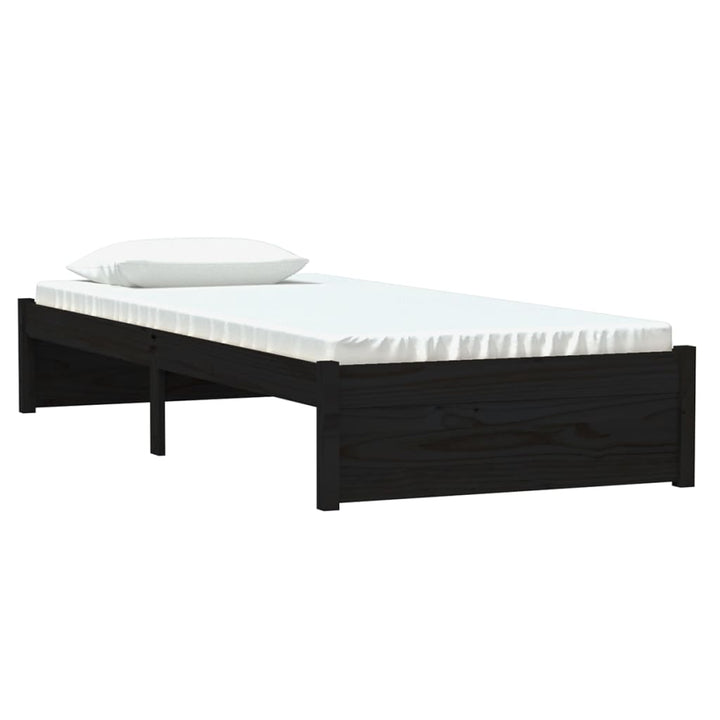 sengeramme 75x190 cm Small Single massivt træ sort