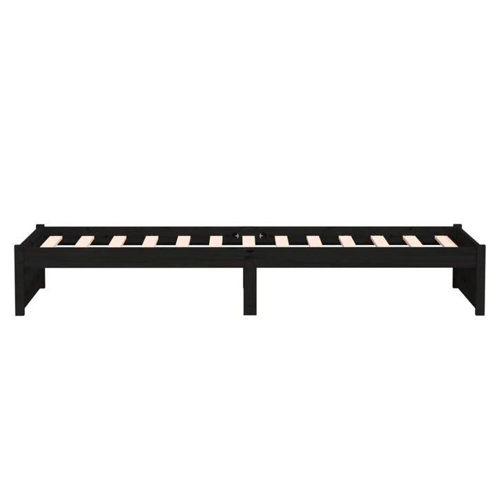 sengeramme 75x190 cm Small Single massivt træ sort