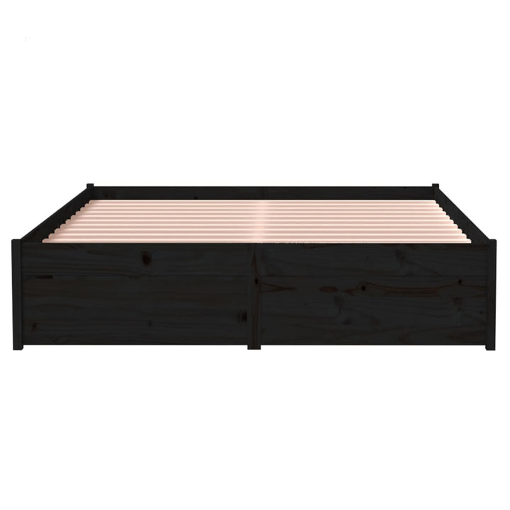 sengeramme 120x190 cm Small Double massivt træ sort