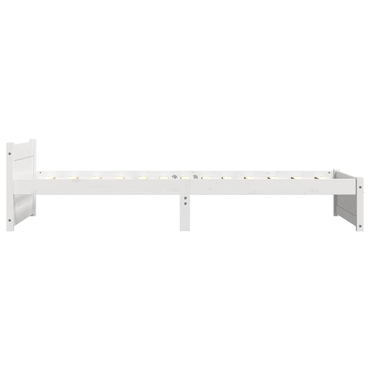 sengeramme 90x190 cm Single massivt træ hvid