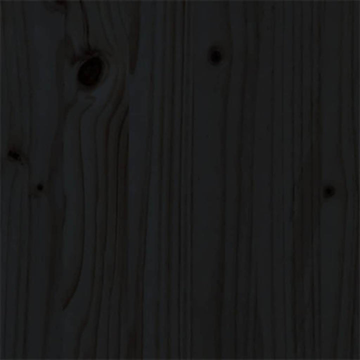 sengeramme 140x190 cm massivt træ sort