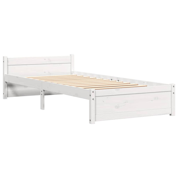 sengeramme 90x200 cm massivt træ hvid