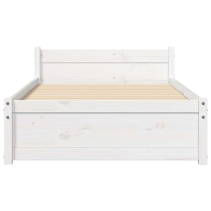 sengeramme 90x200 cm massivt træ hvid