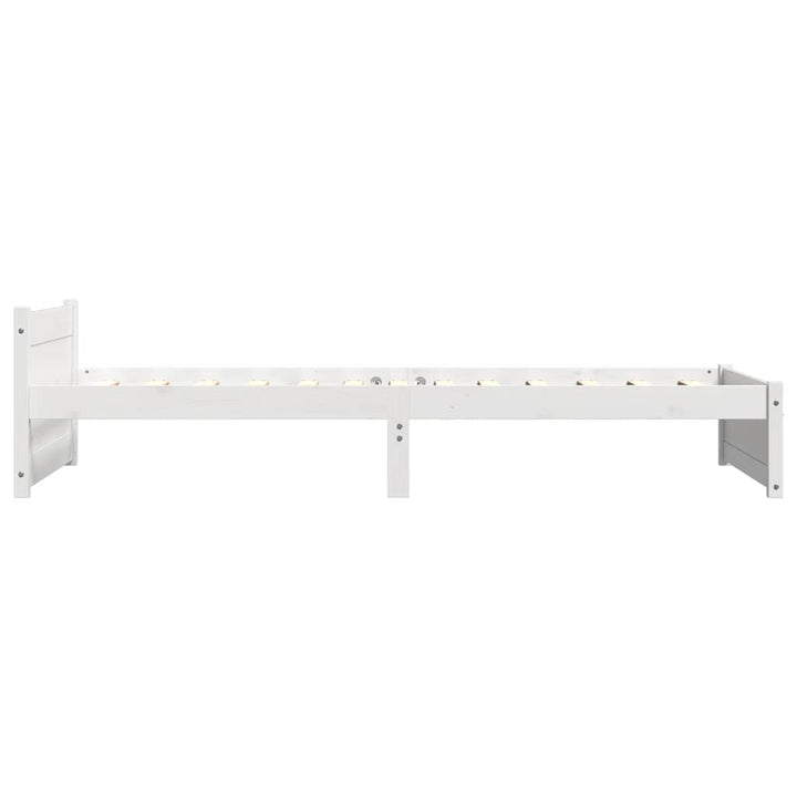 sengeramme 90x200 cm massivt træ hvid