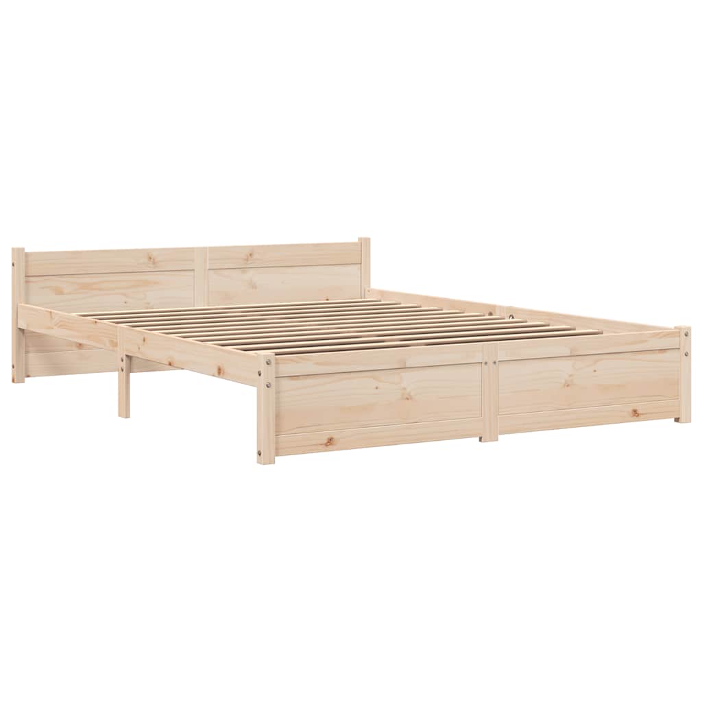 sengeramme uden madras 140x200 cm massivt træ