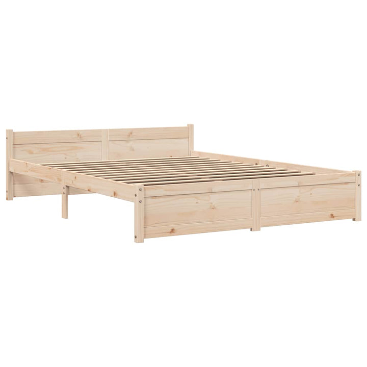 sengeramme uden madras 140x200 cm massivt træ