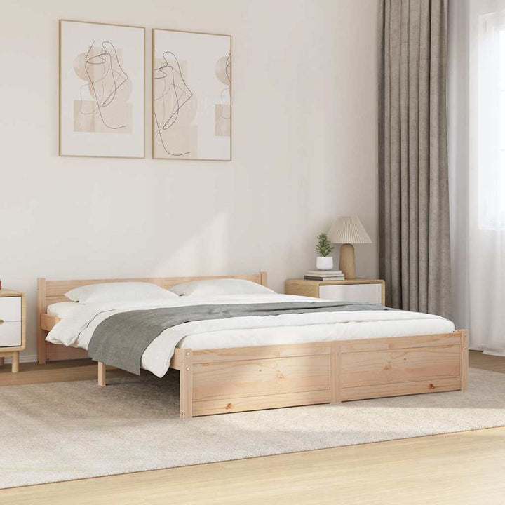 sengeramme uden madras 140x200 cm massivt træ