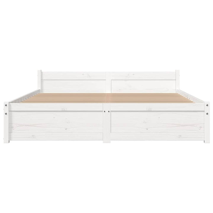 sengeramme 140x200 cm massivt træ hvid