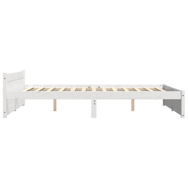 sengeramme 140x200 cm massivt træ hvid