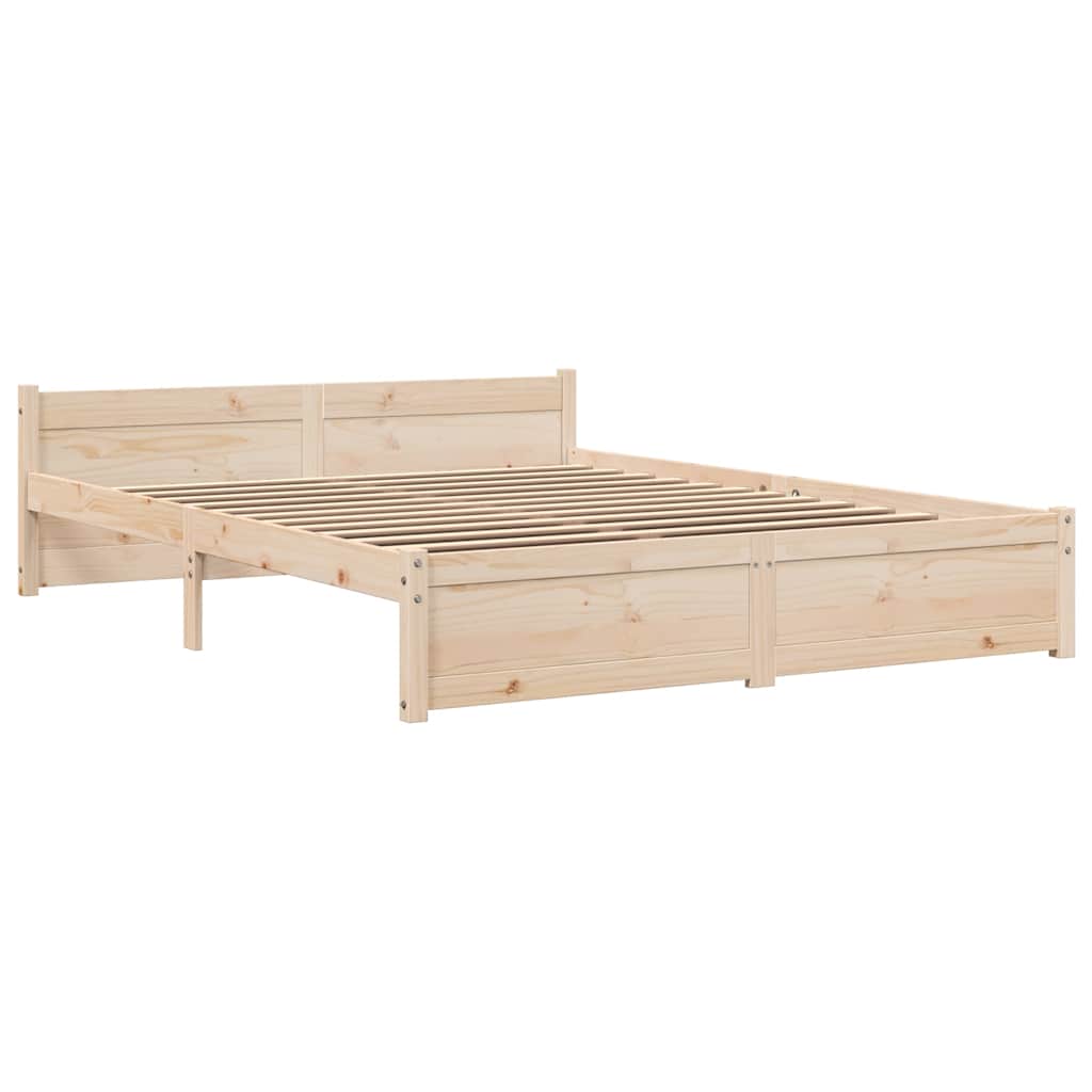 sengeramme uden madras 160x200 cm massivt træ
