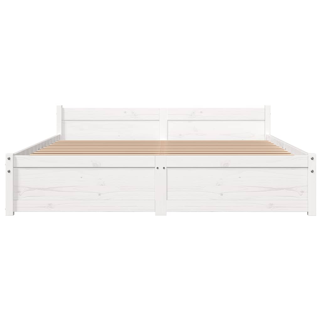 sengeramme 160x200 cm massivt træ hvid
