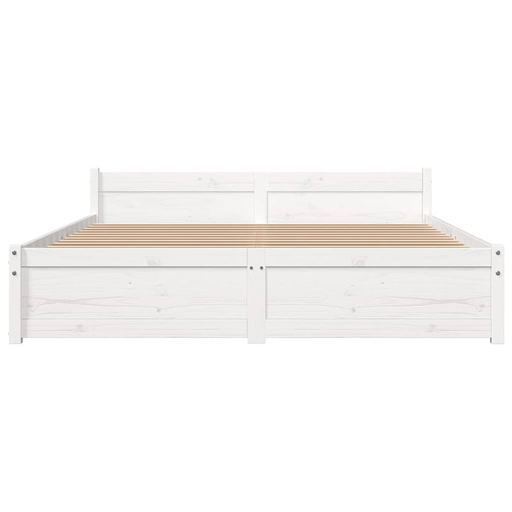 sengeramme 160x200 cm massivt træ hvid