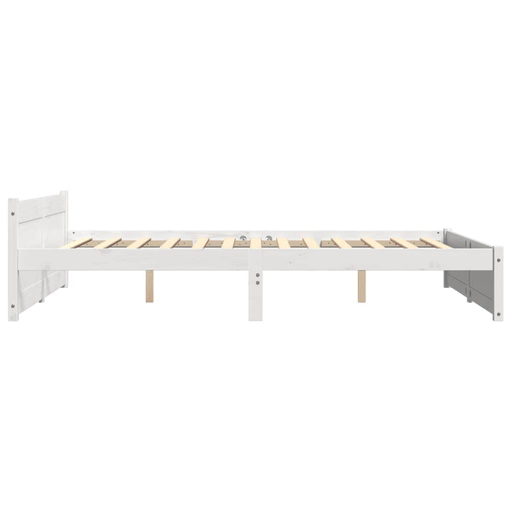 sengeramme 160x200 cm massivt træ hvid