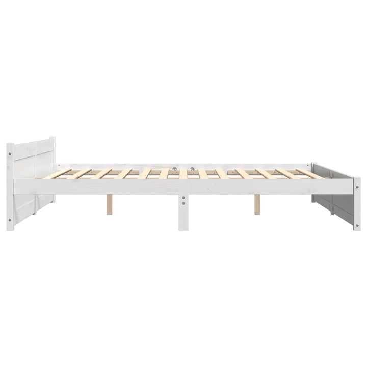 sengestel 180x200 cm Super King massivt fyrretræ hvid