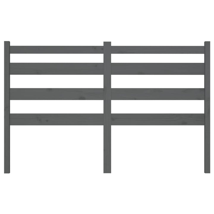 sengegærde 126x4x100 cm massivt fyrretræ grå