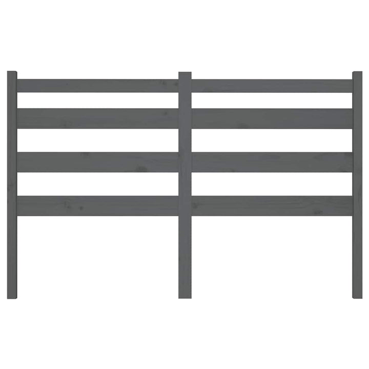 sengegærde 166x4x100 cm massivt fyrretræ grå