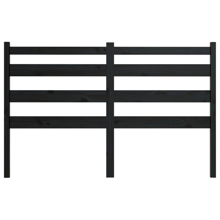 sengegærde 166x4x100 cm massivt fyrretræ sort
