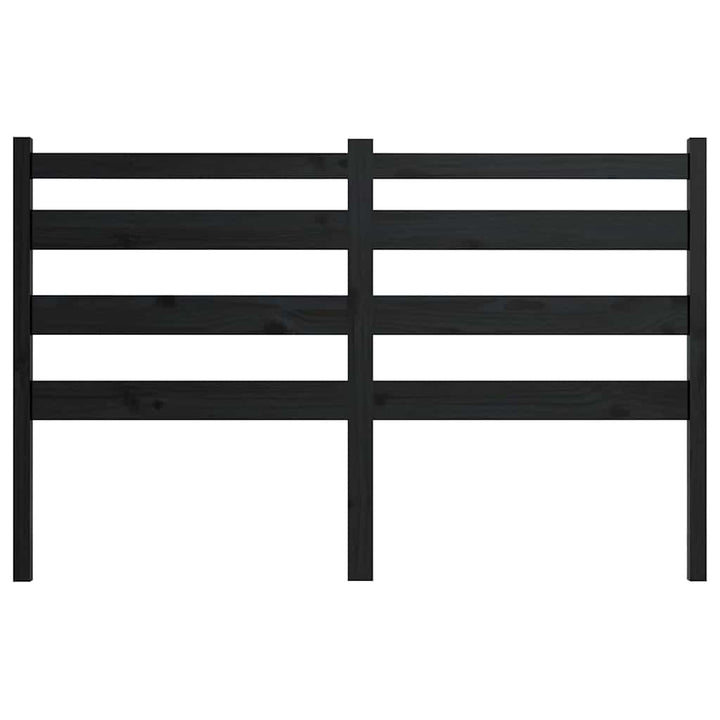sengegærde 186x4x100 cm massivt fyrretræ sort