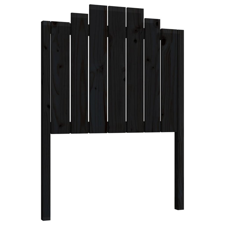 sengegærde 81x4x110 cm massivt fyrretræ sort