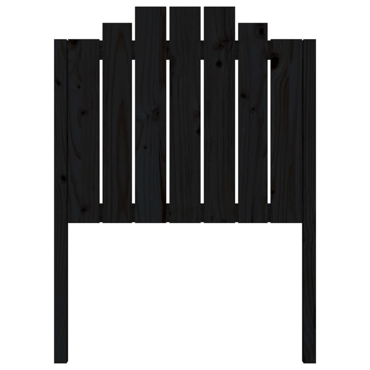 sengegærde 81x4x110 cm massivt fyrretræ sort