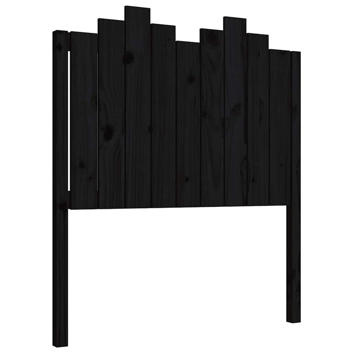 sengegærde 96x4x110 cm massivt fyrretræ sort