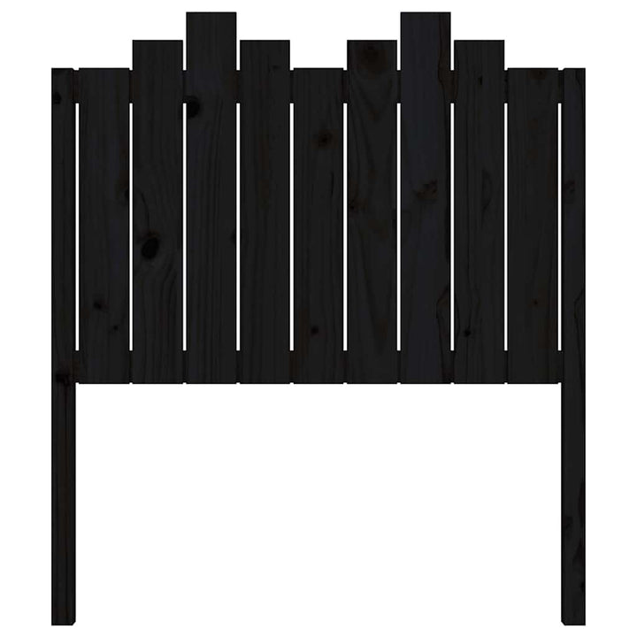 sengegærde 96x4x110 cm massivt fyrretræ sort
