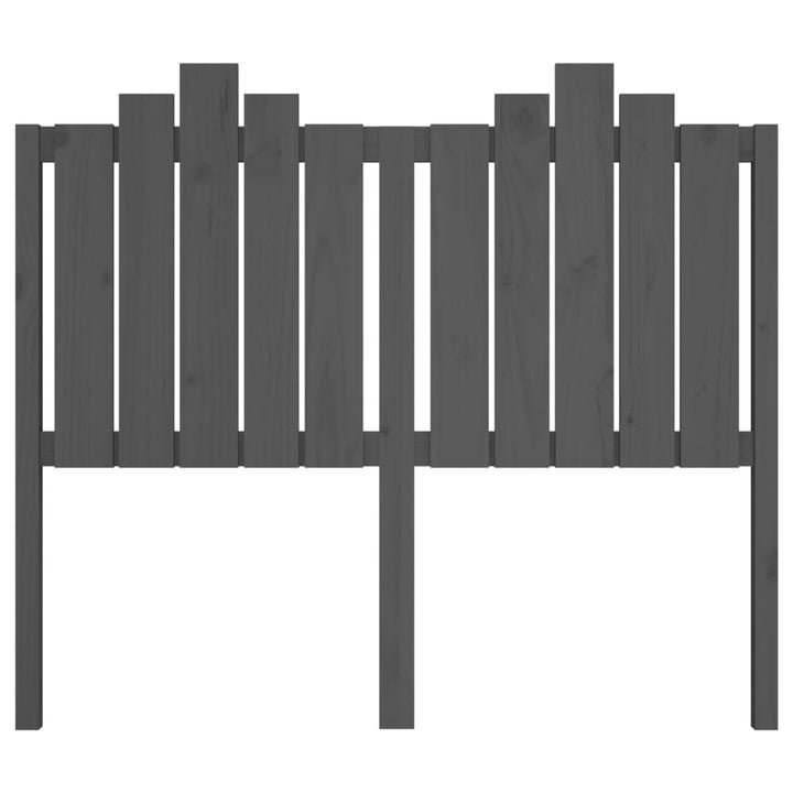 sengegærde 126x4x110 cm massivt fyrretræ grå