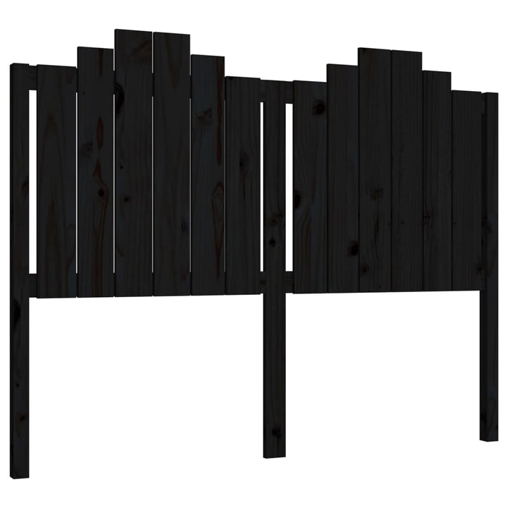 sengegærde 146x4x110 cm massivt fyrretræ sort
