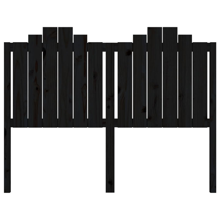 sengegærde 146x4x110 cm massivt fyrretræ sort